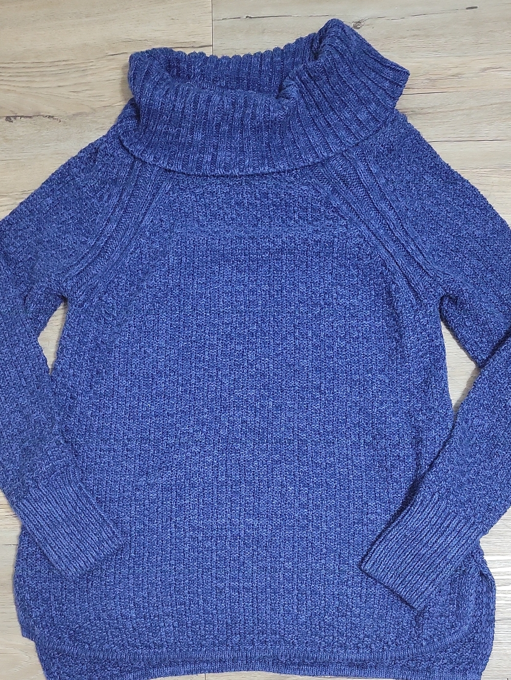 Hilary Radley Deep Blue Cowl Neck Sweater